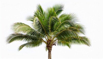 Fototapeta premium Isolated Green Coconut Tree