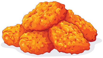 Cartoon Style Chicken Nugget Clipart Vector Illustration for Design Projects