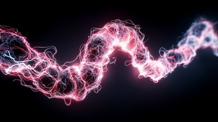 Close-up of colorful DNA double helix on dark background, great illustration for genetic engineering, data science and future technology themes.