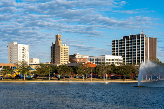 Cityscape View from Lakeside Center in Beaumont, Texas