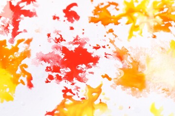 Fototapeta premium Abstract watercolor painting on canvas, closeup view