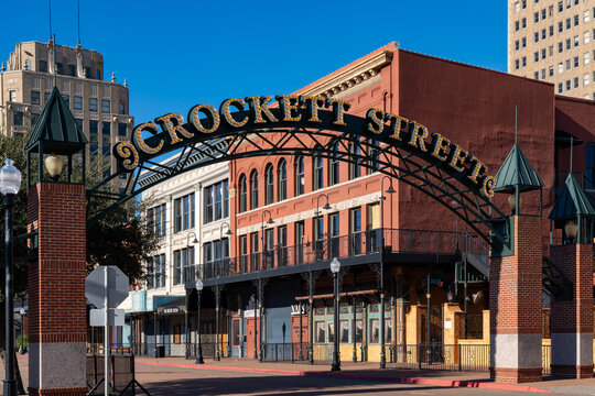 Crockett Street Sign in Beaumont, Texas