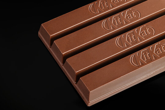 A close up of a Kit Kat chocolate bar