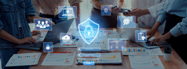 A cybersecurity dashboard for network protection. The system includes secure user login, multi-factor authentication, and access control to protect corporate data and assets. Fermion