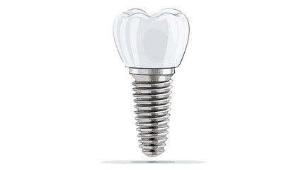 Precision Dental Screw Design Vector Art and Illustration