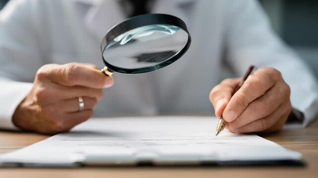 Professional technician examines property documents to identify ownership defects and initiate correction processes for clear title transfer and legal security.