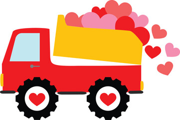 Toy Construction Truck with Hearts © ibrahim