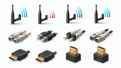Various types of electrical communication connectors