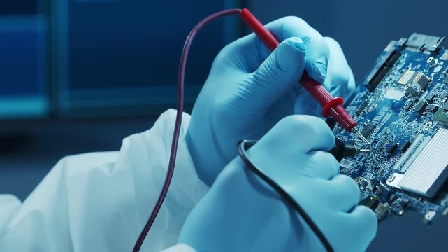 Scientific laboratory filled with various research equipment. Scientists are conducting experiments and research. Science and technology concept.