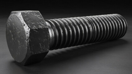 Close-up of a Hex Bolt against a dark backdrop