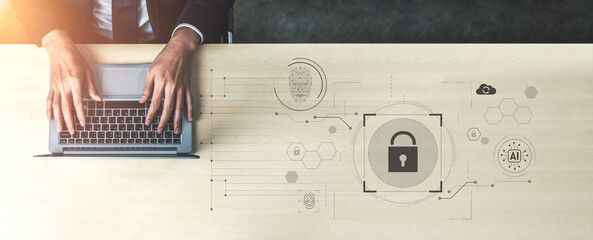 AI cyber security system using biometric authentication and privacy control. Cyber security protects identity, cybersecurity detects threats, cybersecurity ensures safety, and secures data. Vouch