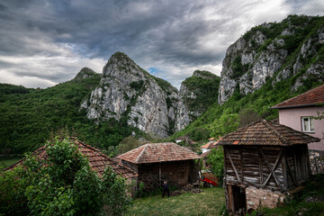 Village Vlasi by the river Jerma gorge, next to the Pirot town in eastern Serbia.