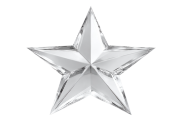 Shiny Star Symbol Isolated On Transparent Background For Digital Projects