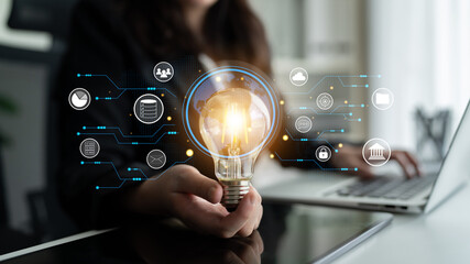 A global business network and digital infrastructure concept. A worldwide connection of services including data, finance, and secure communication. Motif