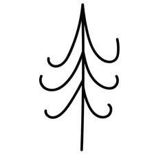 Simple Hand Drawn Pine Tree Illustration