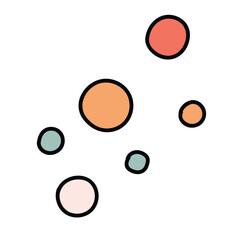 Abstract Colorful Bubbles and Circles