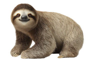 Fototapeta premium Sloth Isolated On Transparent Background For Wildlife And Jungle Animal Concept