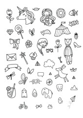 Hand Drawn Doodle Seamless Pattern