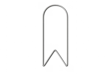 Silver metallic wire frame bookmark banner