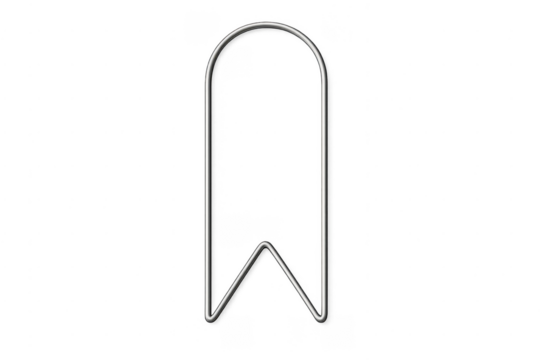 Silver metallic wire frame bookmark banner - Powered by Adobe