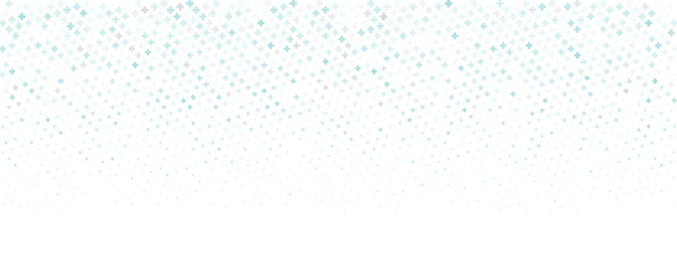 Healthcare background showcasing medical cross pattern in blue tones. Hospital texture with plus symbols arranged geometrically for health-related designs and banners.