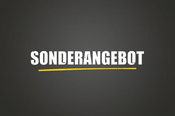 Sonderangebot (special offer) - A blackboard with white text. © lhphotos