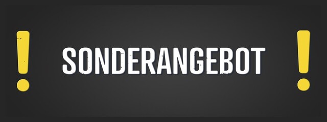 Sonderangebot (special offer) - A blackboard illustration with white text. © lhphotos