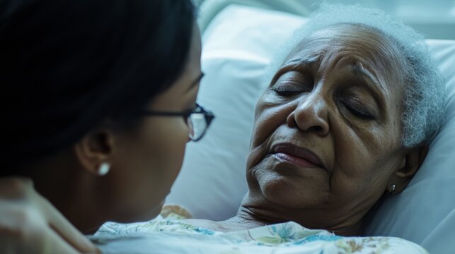 Emotional scene of caregiving and compassion. - Powered by Adobe