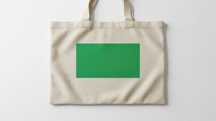 Green chroma key tote bag mockup for apparel design