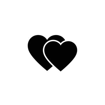 Two Black Hearts Overlapping Each Other 2.