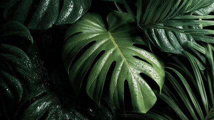 beautiful green leaves of some plants