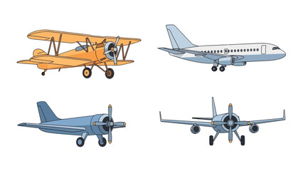 Airplanes Vector Illustration, Transport Graphic, Aviation Design, Flight Concept