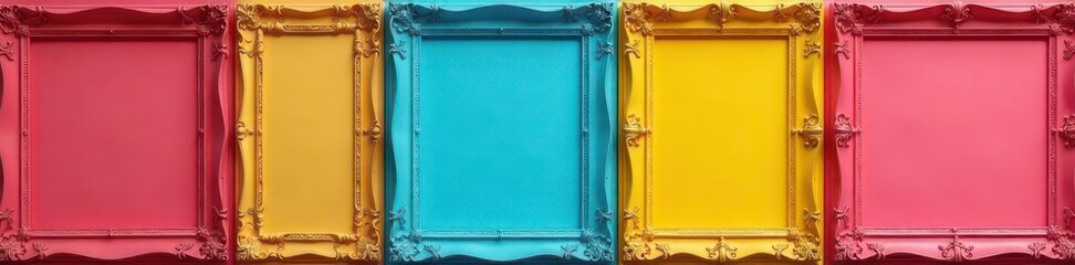 Assorted colorful frames, various shapes & sizes , frames, photography