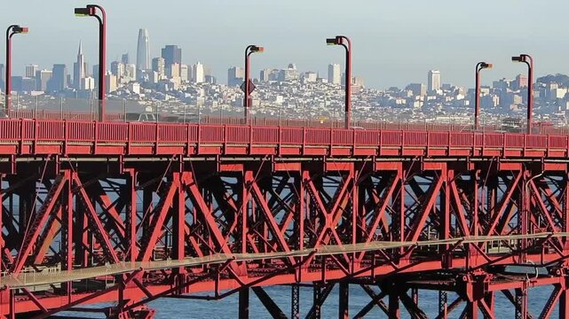 Pont embl&eacute;matique et skyline de San Francisco en vid&eacute;o HD