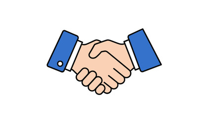 Handshake agreement, business partnership, and collaboration icon