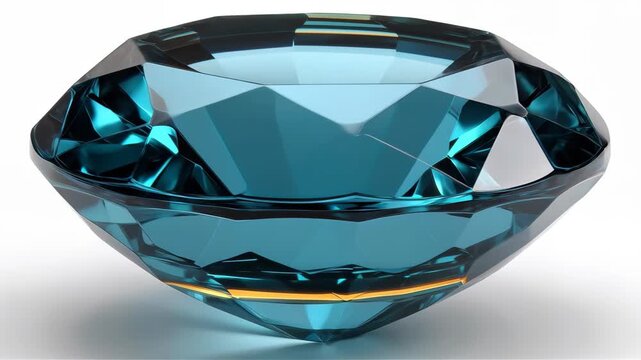 Exquisite Gemstone: A captivating, precisely cut gem, displays radiant facets that shimmer and reflect light, symbolizing elegance and luxury. 