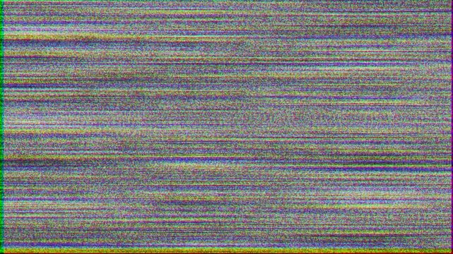 Static noise TV with glitch slit color 4K resolution.