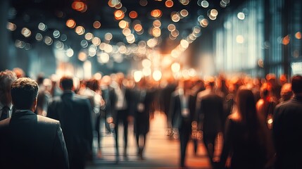 Crowd of people in suits at event