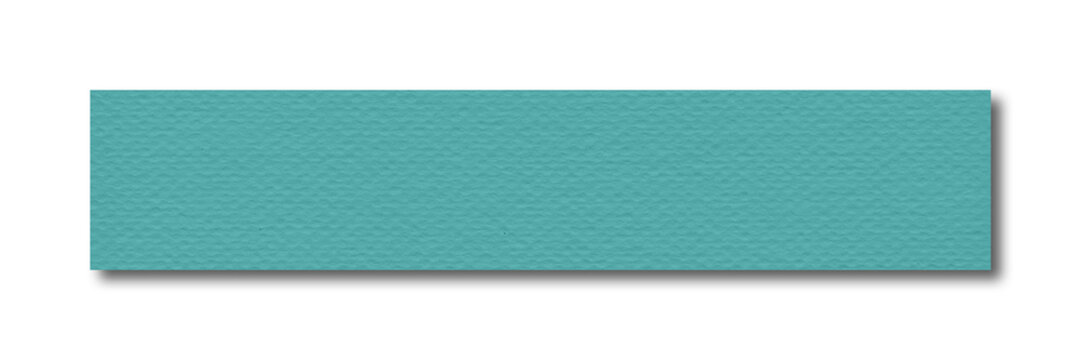 ratio 5;1. pastel light teal paper texture background with shadow of rectangle isolated on transparent background.