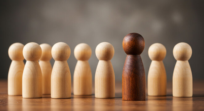 Leadership and Teamwork with natural lighting and detailed texture for commercial background