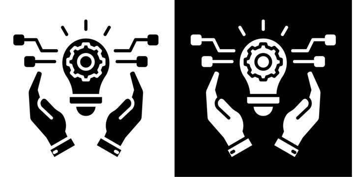 Future Tech  Icon Set White Glyph Style Collection