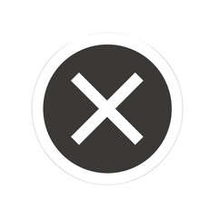 Obraz premium Modern 'X' Mark Circle Icon for UI Close, Delete, and Error Functions