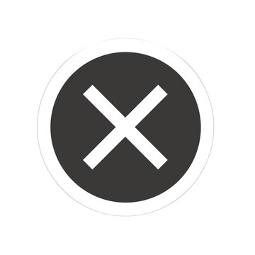 Modern 'X' Mark Circle Icon for UI Close, Delete, and Error Functions