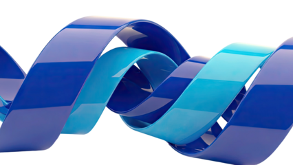 Blue Ribbon Abstract Swirl