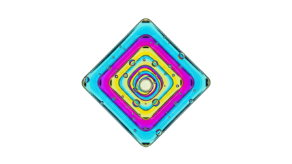 Abstract Diamond Pattern with Bubbles and Vibrant Colors