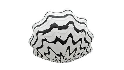 Abstract wavy black and white organic form