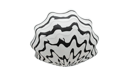 Abstract wavy black and white organic form