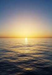 Obraz premium Golden sunlight illuminates the vast, open ocean, symbolizing a fresh start and strong belief in a positive future journey across the waves, sailing, maritime, promise