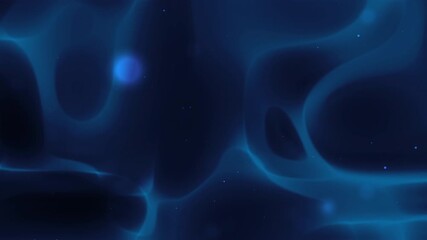 Dark blue swirling abstract shapes with bright spots. Suitable for modern advertising campaigns 