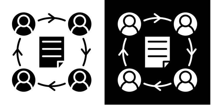 Peer Feedback  Icon Set White Style Collection